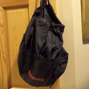 EXXONMOBILE BLACK DRAWSTRING BAG - New